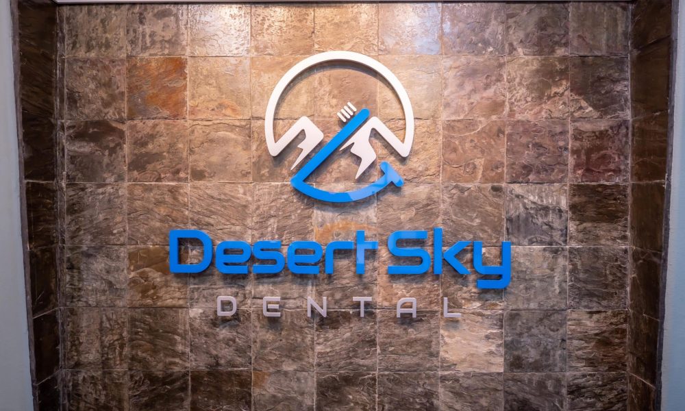 desert sky dental logo on wall